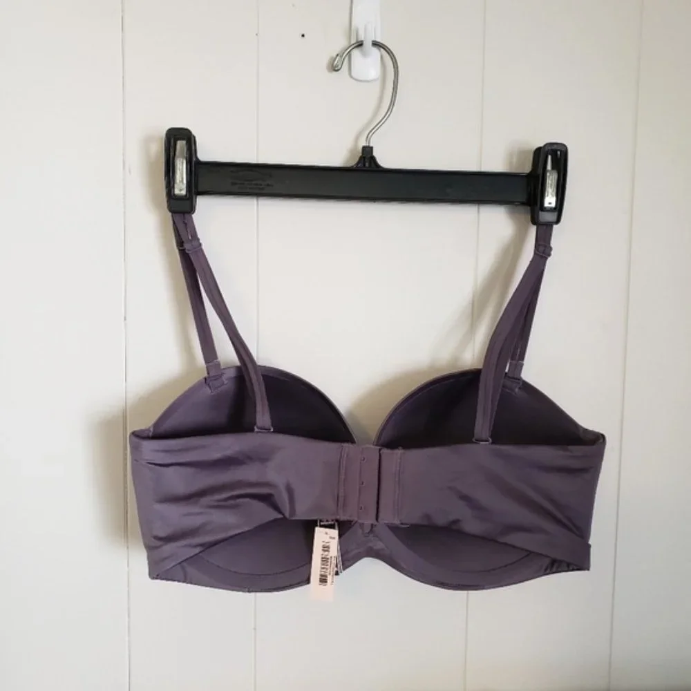 Victoria's Secret Push-Up Padded Underwire Strapless Bra NEW NWT 34C Purple - Picture 3 of 9